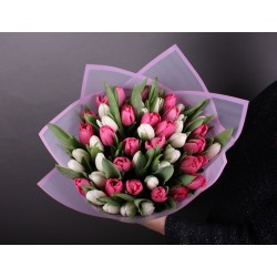 Букет тюльпанів "Рожева хмаринка" Букет тюльпанів "Рожева хмаринка"