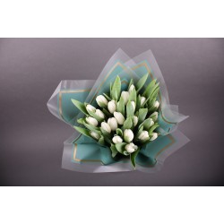 Букет 25 білих тюльпанів Букет 25 білих тюльпанів